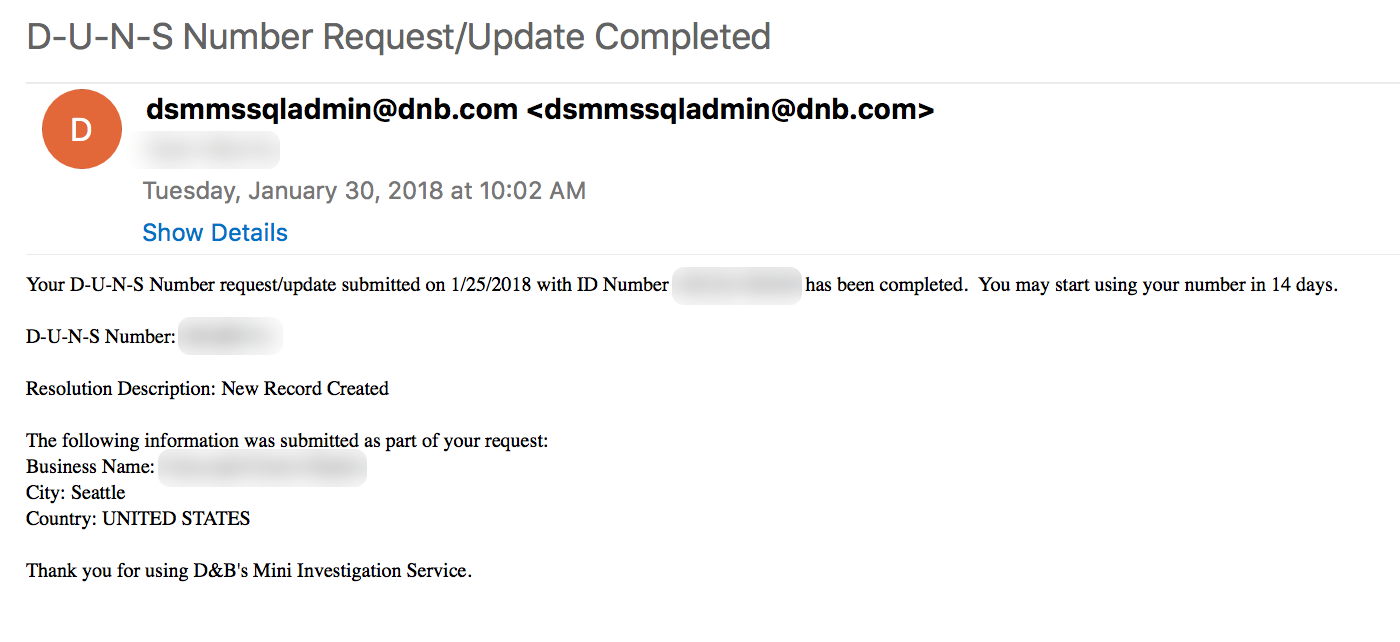 How to Acquire your DUNS number